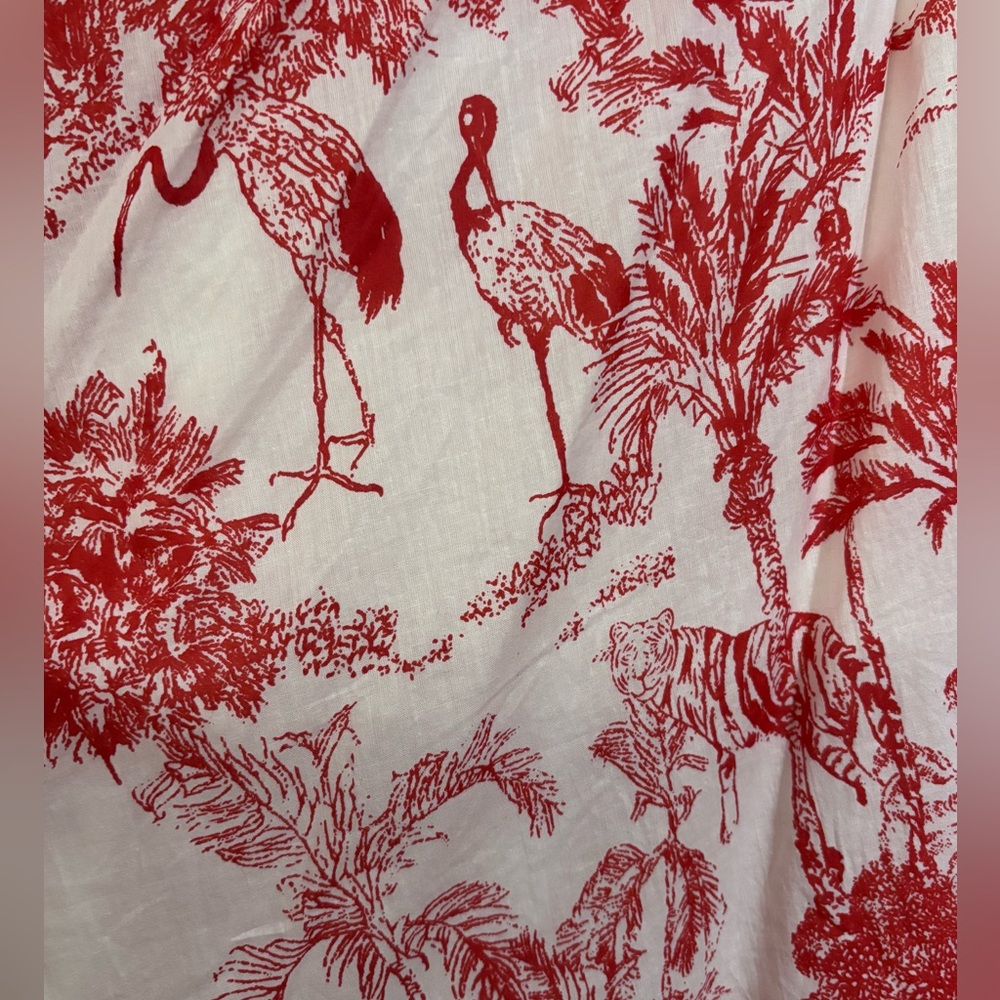 Floral Wrap Midi Dress in Coral Pink - Picture 7 of 8
